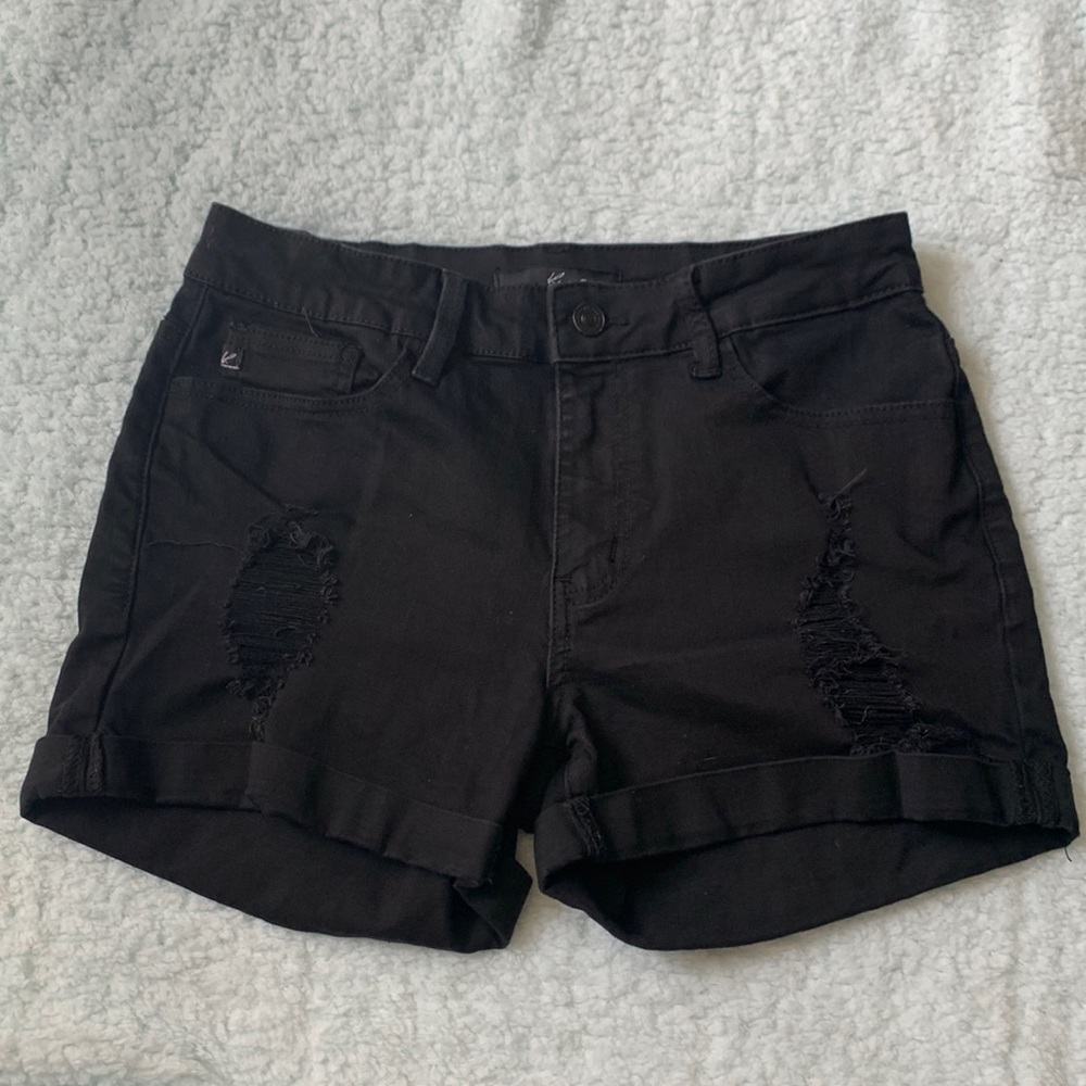 Kancan Black shorts with rips. Size 27 or W7. Never worn.